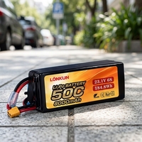 Batterie LiPo LongKun 6S 23.1V 8000mAh 50C à décharge élevée pour avion RC, modèle d'avion à aile fixe, OEM/ODM