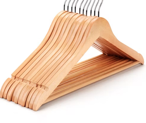 Cintres en bois naturel (anti-dérapants) - Product Image 3