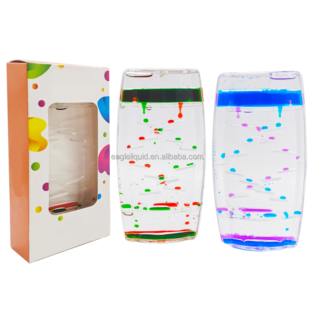 Развивающие расслабляющие игрушки Уникальный Красочный жидкий Аква песочные часы сенсорный барботер таймер движения