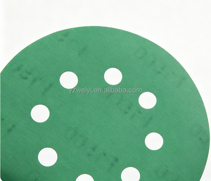 Disques abrasifs en oxyde d'aluminium de 125 mm à 8 trous avec fixation auto-agrippante, vert, pour le polissage du bois - Product Image 4