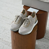 Baskets basses en maille tricotée de luxe italiennes, originales et de qualité supérieure, avec semelle confortable et superposée, chaussures décontractées et tendance pour hommes.