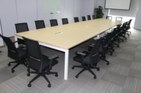 Table de conférence de bureau en bois, table longue, 4 à 28 personnes, simple, moderne, salle de réunion, réception, table de conférence