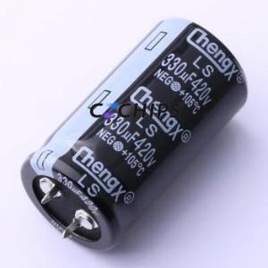 ตัวเก็บประจุแบบอิเล็กโทรไลต์อะลูมิเนียมแบบ Snap-in รุ่น LS337M420O45RR0VH2SP0 ชนิด Through-hole (THT) ขนาด D25xL45 มม. 330uF 20% 420V 25 มม. - Product Image 1