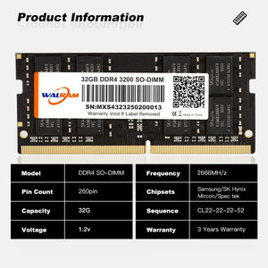 Mémoire RAM pour ordinateur <span class=keywords><strong>portable</strong></span> de jeu DDR4 8 Go/16 Go 2666 MHz Sodimm Ordinateur PC Ordinateur <span class=keywords><strong>portable</strong></span> PC RAM avec état des stocks - Product Image 2