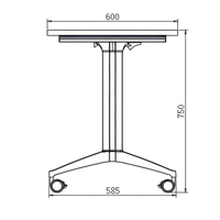 Table de formation pliable et mobile avec panneau en fer, hauteur réglable, table d'ordinateur roulante, usage commercial, salles de réunion, formations