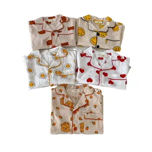 Ensemble de pyjamas pour enfants, costume à manches longues, vêtements de maison pour garçons et filles, nouvelle collection printemps automne