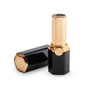 Kosmetik tabung lipstik hitam kosong, wadah tabung lipstik kosong mewah, tubo de batom dapat diisi ulang kotak kosong dan tabung - Product Image 5