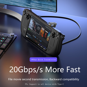 180 grados en forma de U 100W USB 3,2 tipo C /USB macho a hembra adaptador OTG 10Gbps Datos rápidos 4K tableta herramienta Convertidora de carga de dos capas - Product Image 2