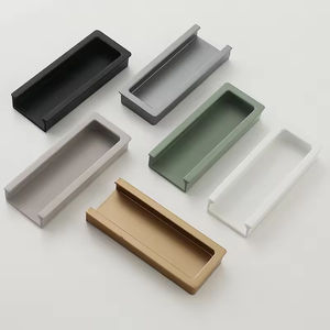 Poignées de porte et quincaillerie d'armoire en alliage de zinc de style européen minimaliste avec attaches dissimulées Quincaillerie de garde-robe - Product Image 5