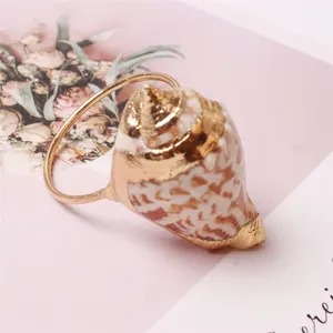 Beautiful Personalized Custom Design Handmade luxury ceramic color sea shell napkin ring