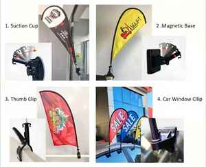 定制数码印刷定制徽标 12x18 英寸马耳他国旗车窗旗夹，适用于爱国体育赛事游行 - Product Image 5