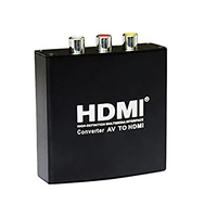 Convertidor de Audio y Video Xput AV a HDMI con Decodificador Digital 3D Integrado, Adaptador AV a HDMI+Audio, Conversión de Señal Estable para STB DVD