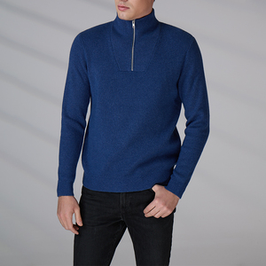 Pull en maille à col montant pour homme, en laine mérinos, à manches longues, idéal pour l'hiver, vente en gros - Product Image 3