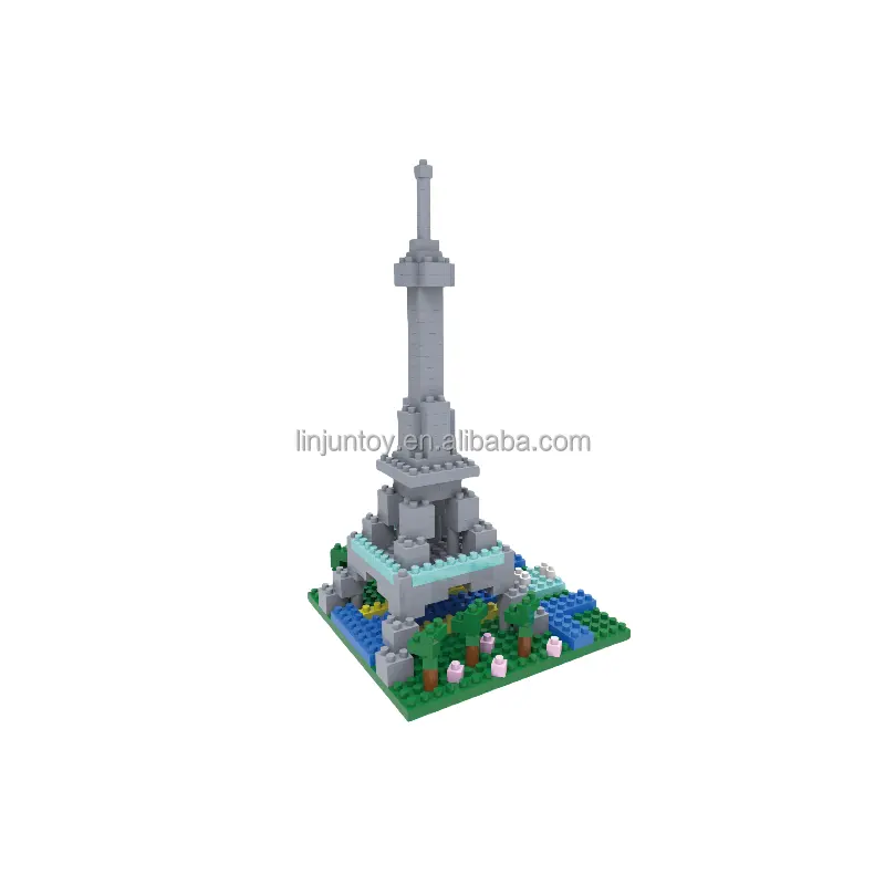 Each country famous building toy model world famous building difficult small particle building blocks set