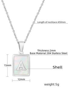 A-Z Lettre Collier Ensemble À <span class=keywords><strong>La</strong></span> Mode En Acier Inoxydable et Titane Bijoux Lien Chaîne Coin Forme <span class=keywords><strong>pour</strong></span> Filles <span class=keywords><strong>Amis</strong></span> En Gros Cadeau - Product Image 4