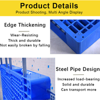 Paleta de Plástico HDPE, Paleta Europea Industrial de Alta Resistencia, Duradera, de 4 Vías, Fabricación de Precisión, de una Sola Cara, para Todas las Estaciones, China