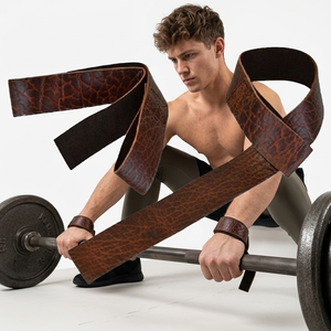 Support de poignet unisexe en caoutchouc naturel et PVC, fermeture réglable à scratch, sangles antidérapantes pour la musculation et la gym - Product Image 1
