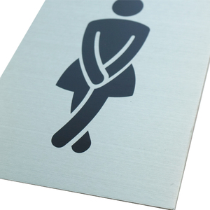 شعار مخصص تصميم عاكس أبيض أسود معدن الألومنيوم وقوف السيارات في الشوارع علامة جديلة السلامة الحمام علامة جديلة - Product Image 4