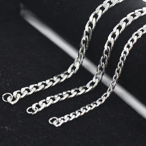 Collier chaîne cubaine en acier inoxydable 3 5 6 7 8 10MM pour usage quotidien, chaîne de pull, vente en gros - Product Image 1
