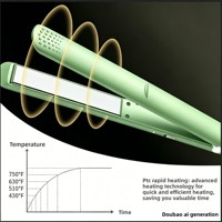 Lisseur à cheveux professionnel en titane 230°C avec écran LCD, prise EU, fer à lisser certifié CE RoHS, chauffe rapide, double tension