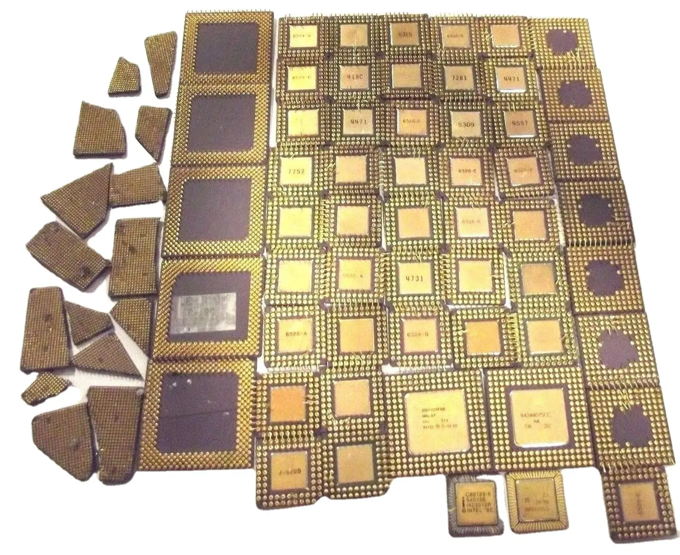 ผลผลิตสูงการกู้คืนทอง CPU เซรามิกประมวลผลเศษ/เซรามิก CPU เศษ/คอมพิวเตอร์