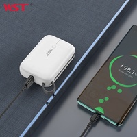 WST Banco De Potencia Power Banks Electronique Grand Public Téléphone Mobile Charge Rapide PD 20W Mini 10000mah Câble Intégré Power Bank
