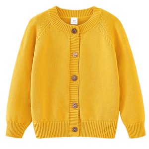 Girls Knit <b>Cardigan</b> Sweater Button Front Long Sleeve Crew Neck Solid Color for School and Daily Wear - Product Image 4