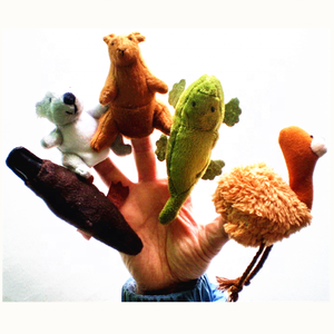 Australia Plush Finger <strong>Puppet</strong> Promotional Gift with PP Cotton Filling Featuring Koala Kangaroo Crocodile Platypus <strong>Ostrich</strong> - Product Image 3