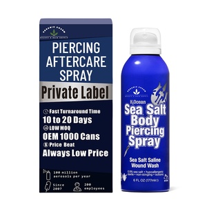 ピアスアフターケアスプレー体の修正のための海塩生理食塩水溶液すべての天然薬物フリー残酷フリーアフターケアスプレー - Product Image 1