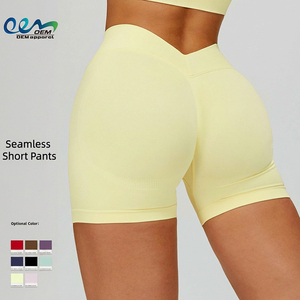 Shorts de Yoga Profesionales para Mujer, Cintura Alta |   Fabricante de Pantalones Cortos Deportivos con Logotipo Personalizado OEM, Proveedor de Pantalones Cortos al por Mayor DDK7790 - Product Image 1