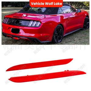 Luces traseras para parachoques Wolf Lake para Ford Mustang 2015 2016 2017, reflector rojo ABS - Product Image 2