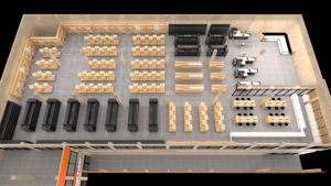 3D מעוצב תאורה חד-צדדית לעמוד תצוגה עבור מאפייה חנות מאפייה 3D מדפים עץ מזון חנות מתכת דו-צדדית תכונה דו-צדדית - Product Image 6