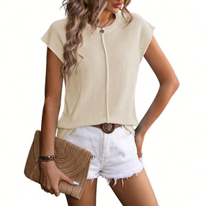 Maglione Casual da Donna Estate 2025, Nuovo Modello con Collo Tondo, Lavorazione a Maglia Spessa - Product Image 6