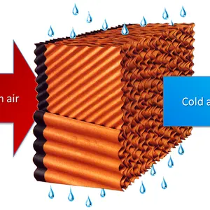 5090 7090 odorless honeycomb cardboard kind wet curtain industrial evaporative cooling pad