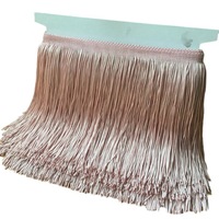 Frange en dentelle à pompons en polyester tricoté de 20 cm pour costumes de scène et danse latine – Vente en gros