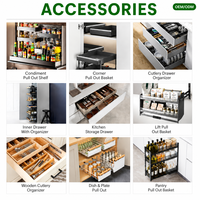 Meubles de cuisine modernes pour la maison, armoires murales en bois massif, solutions de rangement modulaires personnalisées en usine