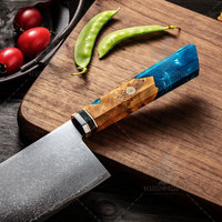 Couteau de chef professionnel en acier Damas KEENHOPE, cœur VG10, couteau de cuisine japonais de 7 pouces, manche en bois de frêne et résine