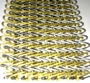 Maille tissée architecturale en acier inoxydable et or bicolore de qualité supérieure - Mur-rideau décoratif et panneau de façade de bâtiment - Product Image 6