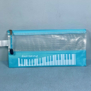 Bolsa de malla creativa con diseño de teclado de piano para material escolar, bolsa de archivo, bolsa de clasificación para estudiantes, bolsa impermeable con cremallera para billetes - Product Image 4