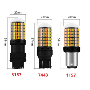 Lampadine LED Canbus 1157 <span class=keywords><strong>5W</strong></span> T20/7443 T25/3157 168SMD Bicolore Bianco/Ambra per Indicatori di Direzione, Nuove Condizioni 12V - Product Image 1