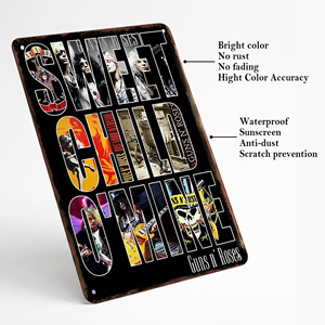 <span class=keywords><strong>ป้าย</strong></span>โลหะรูปสี่เหลี่ยมผืนผ้าสไตล์วินเทจ พรีเมียม ลายศิลปินดัง <span class=keywords><strong>ป้าย</strong></span>โลหะคลาสสิก ภาพยนตร์โรแมนติก พิมพ์ลายด้วย UV สำหรับตกแต่งบาร์และบ้าน - Product Image 4