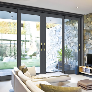 <span class=keywords><strong>Porte</strong></span> coulissante lourde de balcon, bord large, personnalisation, intérieur, chambre à coucher, salon, cuisine, double vitrage, verre trempé - Product Image 2