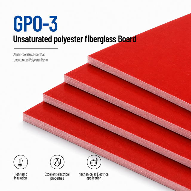 GPO3 High Voltage Fiberglass Insulation Sheet (0.8mm-50mm) Unsaturated Polyester Laminated Board for Electrical Equipment