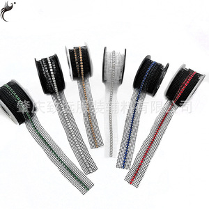 Rhinestone Mesh Trim 5mm Single Row Round Flatback DIY Jewelry Accessories For <b>Bags</b> Shoes Dress Hat Decoration - Product Image 4