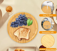 Bamboe hoteltrays, houten huishoudelijk servies, snacks, barbecue, salade, diner, fruitschaal