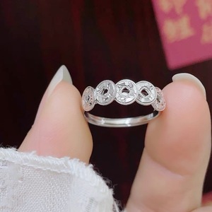 S925 Sterling Silver Five Emperors Coin <b>Ring</b> Women Chinese Style High Shine Gift Jewelry Fine <b>Rings</b> - Product Image 3