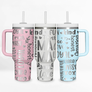 แก้วเก็บความร้อนสูญญากาศ40ออนซ์พร้อมที่จับสำหรับคุณแม่คุณแม่ของขวัญวันแม่แบบกำหนดโลโก้ได้เอง - Product Image 2