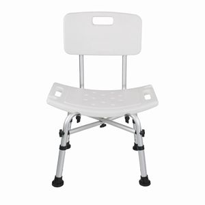 Shower Chair Aluminum Alloy Foldable Non Slip Bath Seat <b>For</b> Elderly Pregnant Women <b>Bathroom</b> <b>Stool</b> With Backrest - Product Image 4
