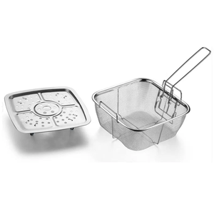 Sartén Cuadrada de Cerámica <span class=keywords><strong>con</strong></span> Revestimiento Color Cobre, Sartenes Grandes <span class=keywords><strong>con</strong></span> Canasta para Freír, Gran Oferta - Product Image 2