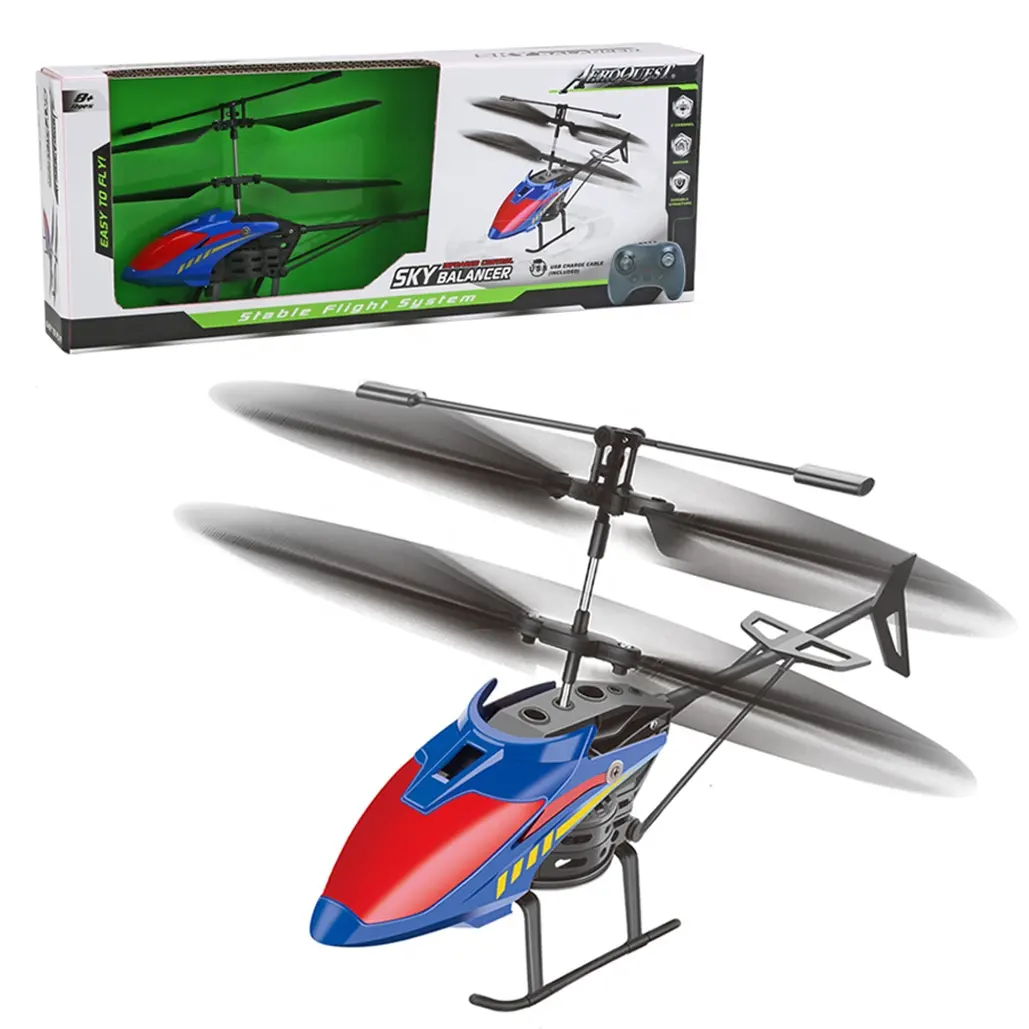 Elicottero RC economico elicottero volante Super stabile a 2 canali giocattolo radiocomandato facile da usare con caricatore USB